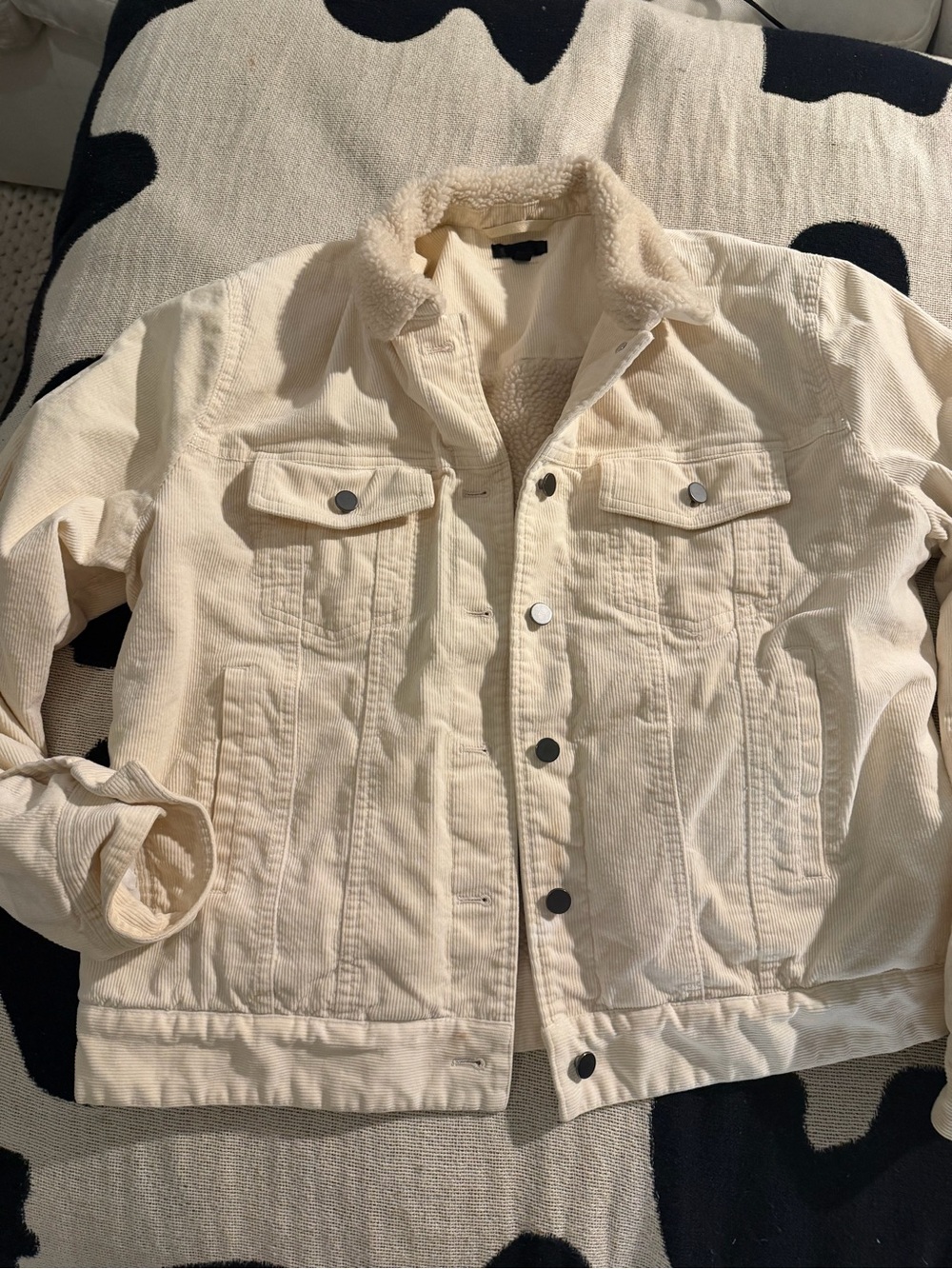 ATM Sherpa-Lined Corduroy Jacket Size L